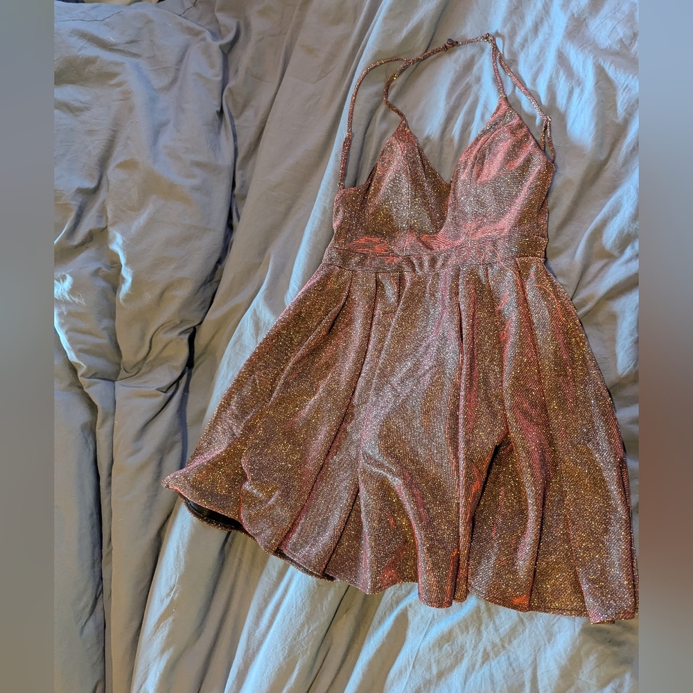 Sparkling Pink and Gold/Silver Dress